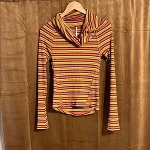 Free People Striped Long Sleeve Top - Multicolor